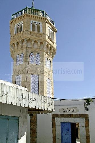 architecture musulmane;Minaret;Mosquee;porte;bizerte